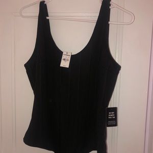 Black striped bodysuit